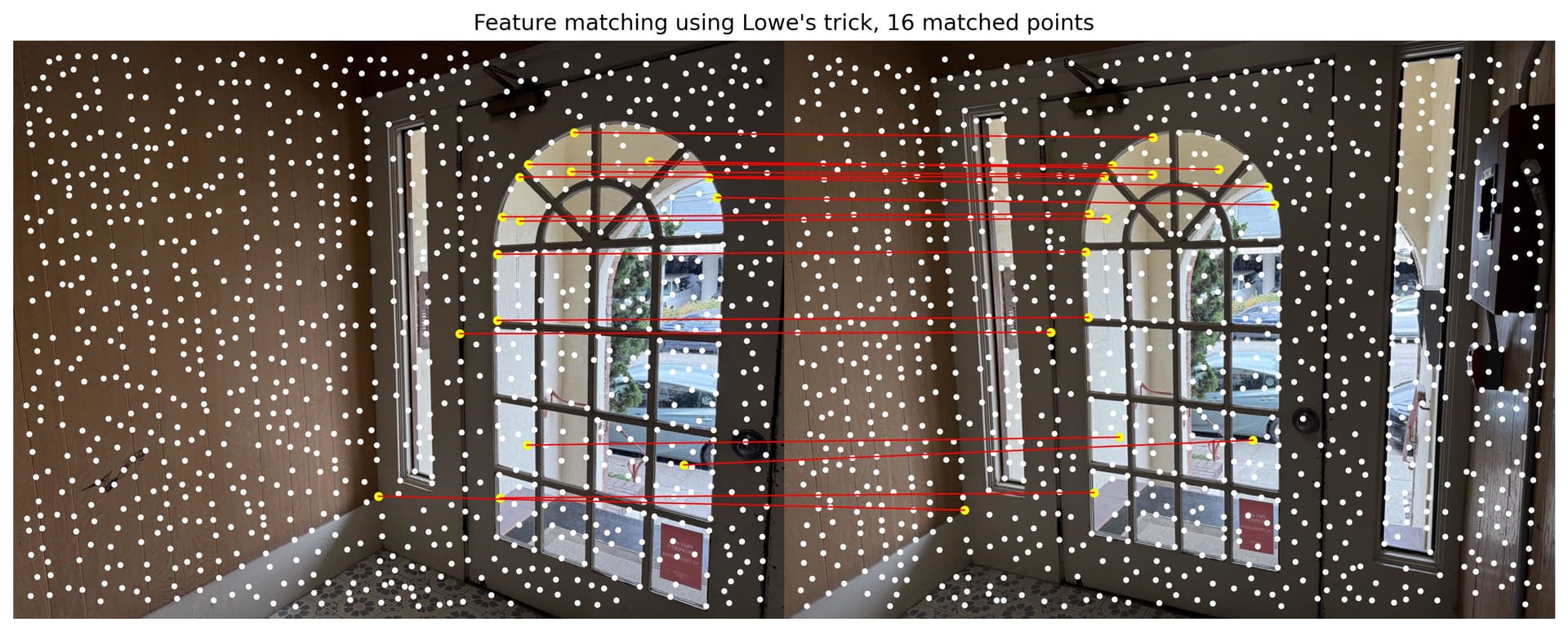 Door, matching features after tuning