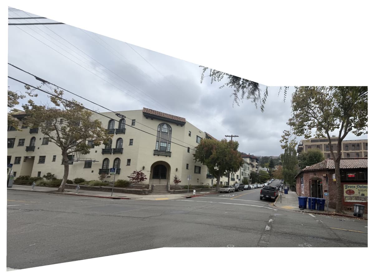 Street mosaic, weighted distance