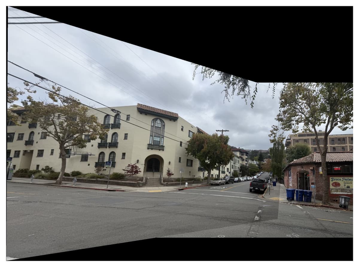 Street mosaic, naive weighted