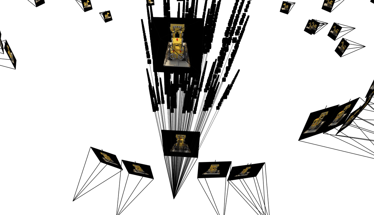 Single camera ray sampling, different angle